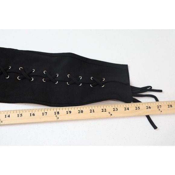 LPA Womens Black Grommet Lace Up Front Pants Size Small High Rise Skinny - Picture 9 of 11